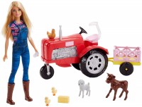 Photos - Doll Barbie Farmer and Tractor FRM18 