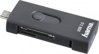 Photos - Card Reader / USB Hub Hama USB 3.1 Type C + USB 3.0 Type A OTG Card Reader 