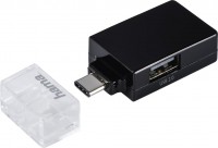 Photos - Card Reader / USB Hub Hama Pocket 1:3 USB Type-C Hub 