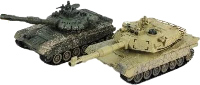 Photos - RC Tank Plamennyj Motor Battle Tank T-90&Abrams M1A2 1:28 