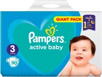 Photos - Nappies Pampers Active Baby 3 / 90 pcs 