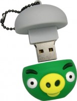 Photos - USB Flash Drive Uniq Angry Birds Bad Piggies in a Gray Helmet 32 GB