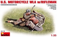 Model Building Kit MiniArt U.S. Motorcycle WLA w/Rifleman (1:35) 