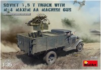 Model Building Kit MiniArt Soviet 1.5T Truck with M-4 Maxim AA Machine Gun (1:35) 
