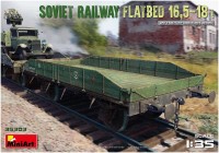 Photos - Model Building Kit MiniArt Soviet Railway Flatbed 16.5-18T (1:35) 
