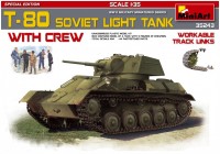 Model Building Kit MiniArt T-80 Soviet Light Tank with Crew (1:35) 