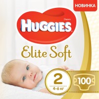 Photos - Nappies Huggies Elite Soft 2 / 100 pcs 