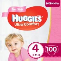 Photos - Nappies Huggies Ultra Comfort Girl 4 / 100 pcs 