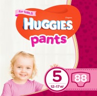 Photos - Nappies Huggies Pants Girl 5 / 88 pcs 