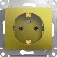 Photos - Socket Schneider Glossa GSL001043 olive