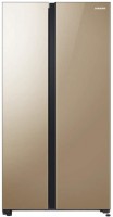 Photos - Fridge Samsung RS62R50314G golden