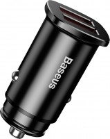 Charger BASEUS Square Metal 30W Dual Quick Car Charger 
