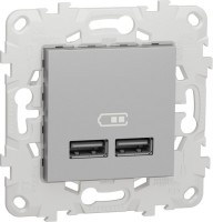 Photos - Socket Schneider New Unica NU541830 silver