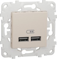 Photos - Socket Schneider New Unica NU541844 beige