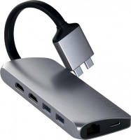 Photos - Card Reader / USB Hub Satechi Type-C Dual Multimedia Adapter 