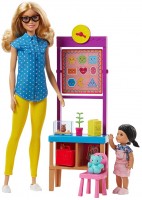 Photos - Doll Barbie Teacher Doll with Flipping Blackboard Playset FJB29 