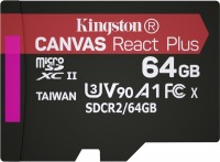 Photos - Memory Card Kingston microSDXC Canvas React Plus 64 GB
