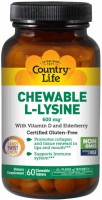 Amino Acid Country Life Chewable L-Lysine 600 mg 60 tab 