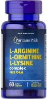 Photos - Amino Acid Puritans Pride L-Arginine L-Ornithine L-Lysine 60 cap 