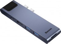 Photos - Card Reader / USB Hub BASEUS Thunderbolt C+Pro 7 in 1 Smart HUB 