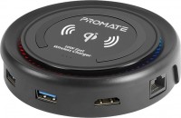 Photos - Card Reader / USB Hub Promate CenterHub 