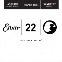 Strings Elixir Acoustic Nanoweb Phosphor Bronze Single 22 
