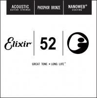Strings Elixir Acoustic Nanoweb Phosphor Bronze Single 52 
