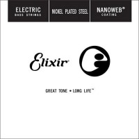 Photos - Strings Elixir Electric Bass Nanoweb Nickel Plated Steel Single 100 L 