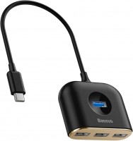 Photos - Card Reader / USB Hub BASEUS Square Round 4 in 1 USB-C HUB Adapter 