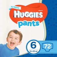 Photos - Nappies Huggies Pants Boy 6 / 72 pcs 