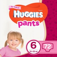 Photos - Nappies Huggies Pants Girl 6 / 72 pcs 