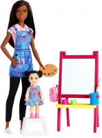 Doll Barbie Art Teacher Playset with Brunette Doll GJM30 