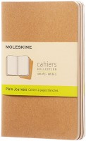 Photos - Notebook Moleskine Set of 3 Plain Cahier Journals Pocket Beige 