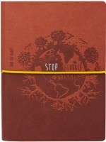 Photos - Notebook Ciak Save The Planet Ruled Notebook Medium Brown 