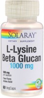 Photos - Amino Acid Solaray L-Lysine and Beta Glucan 1000 mg 60 cap 