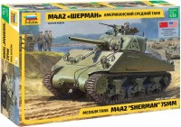 Model Building Kit Zvezda Medium Tank M4A2 Sherman 75MM (1:35) 
