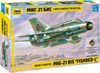 Model Building Kit Zvezda Soviet Fighter MiG-21Bis Fishbed-L (1:72) 