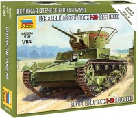 Model Building Kit Zvezda Soviet Light Tank T-26 Mod. 1933 (1:100) 