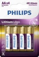 Photos - Battery Philips Lithium Ultra  4xAA