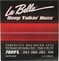 Strings La Bella Flat Wound Stainless Steel Bass 43-104 