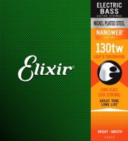 Photos - Strings Elixir Electric Bass Nanoweb Nickel Plated Steel Single 130tw 