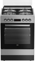 Photos - Cooker Beko FSMT 61337 DXDT stainless steel