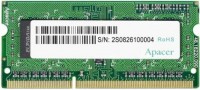 Photos - RAM Apacer DV DDR3 SO-DIMM 1x4Gb DV.04G2K.KAM