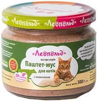 Photos - Cat Food Leopold Pate Mousse with Beef 0.3 kg 