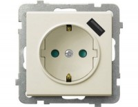 Photos - Socket Ospel GP-1RSPUSB/m/27 beige