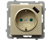 Photos - Socket Ospel GP-1RSPUSB/m/39 golden