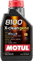 Photos - Engine Oil Motul 8100 X-Clean Gen2 5W-40 1 L