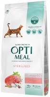 Photos - Cat Food Optimeal Adult Sterilised with Beef  10 kg