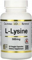 Photos - Amino Acid California Gold Nutrition L-Lysine 500 mg 60 cap 