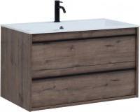 Photos - Washbasin cabinet AQUANET Lino 90 00271950 